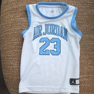 Air Jordan Kids Jersey in White and Light Blue